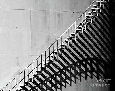  Photograph - Oil Storage Tank Shadow Stairs by Pete Klinger