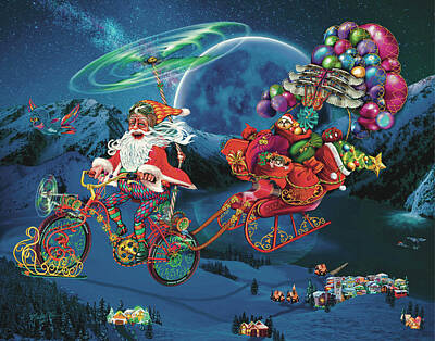  Digital Art - Santa Rides by Micheal Kitchens
