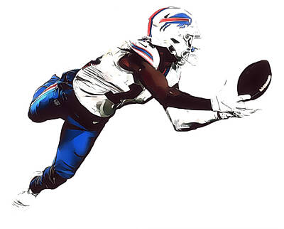 NFL Stefon Diggs Stefon Diggs Stefondiggs Minnesota Vikings Player Buffalo  Bills American Football Art Print by Wrenn Huber - Fine Art America