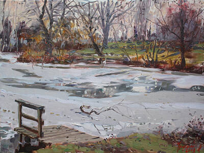 Frozen Pond Original Artwork