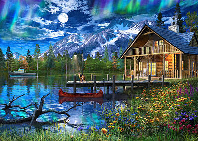 Designs Similar to Moonlit Cabin Retreat