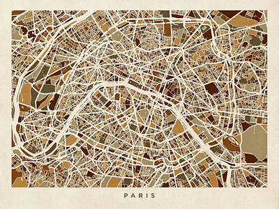 Designs Similar to Paris France Street Map