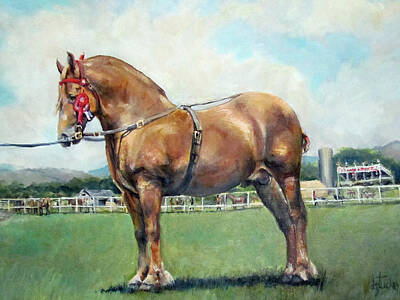 A3 sized signed print of my original drawing of a Suffolk Punch mare