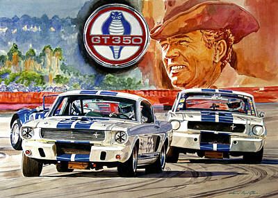 Carroll Shelby Portrait Art