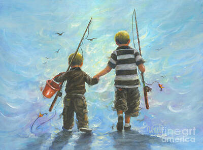 Little Boy Fishing Art Prints for Sale - Fine Art America