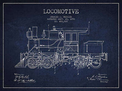 Train Patents Digital Art Prints