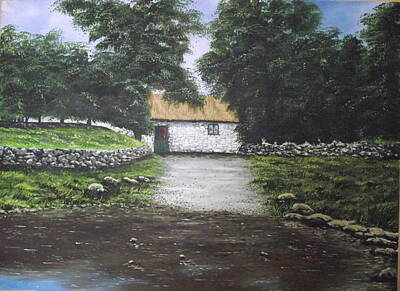 White O' Morn Cottage The Quiet Man Original From Ireland Paintings