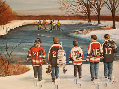 Hockey Player Paintings