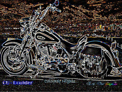 Harley Davidson Over Cu Boulder University Of Colorado At Boulder Art