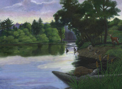  Painting - Oregon Morning by Philippe Plouchart