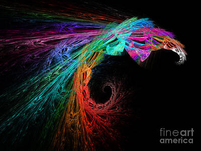 Andee Design Eagle Rainbow Abstract Eagle Art