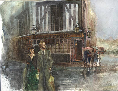  Painting - Three Greyhounds Pub London by Philippe Plouchart