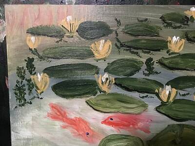  Painting - Lily pond  by Richard Dalton