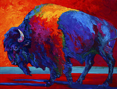 Abstract Bull Paintings Original Artwork