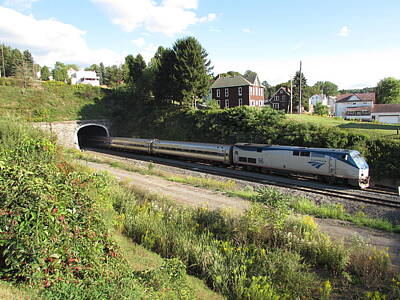  Photograph - Amtrak Pennsylvanian Train heading through the Gallitzin Tunnels near Altoona, PA by David Witoslawski