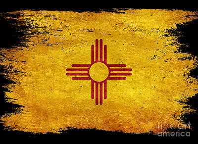 New Mexico Print  New Mexico State Flag  New Mexico Flag  New Mexico Art  New Mexico State Art  Prints  Travel Art  New Mexico Decor