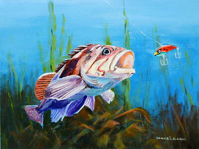  Painting - Don't get Hooked by Dennis Clark