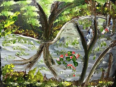  Painting - Forest pond by Richard Dalton