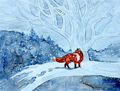  Painting - Lessons From A Fox by Sandy Sandy