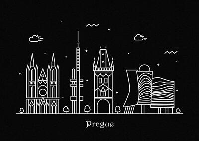 Designs Similar to Prague Skyline Travel Poster