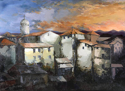  Painting - Sunset in Marseilles by Robert Foster