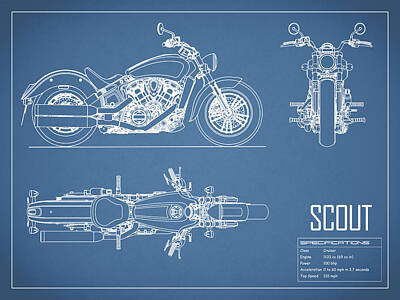 Designs Similar to The Scout Motorcycle Blueprint