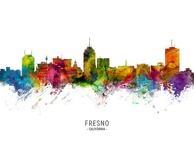 Fresno Silhouette Art Prints