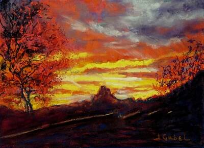  Painting - Arizona Longings Crimson Canyon by Laura Gabel