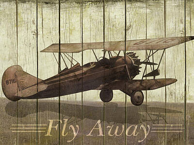 Antique Airplane Mixed Media