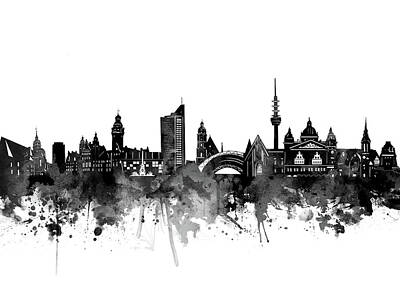 Designs Similar to Leipzig Skyline Bw by Bekim M