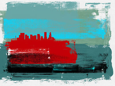 Portland Cityscape Mixed Media