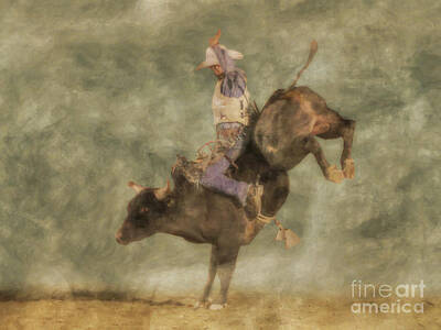 Bull Riders Digital Art