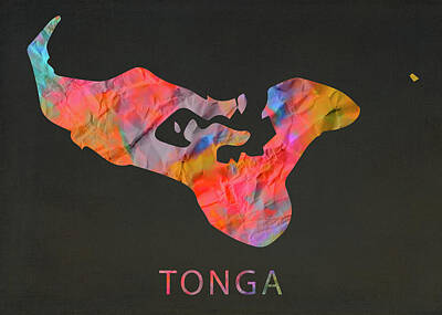 Designs Similar to Tonga Tie Dye Country Map