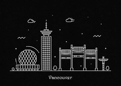 Designs Similar to Vancouver Skyline Travel Poster