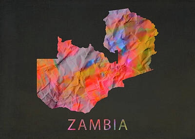 Designs Similar to Zambia Tie Dye Country Map