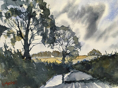  Painting - After rain on the road to Duggleby by Glenn Marshall