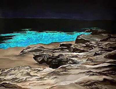 Bioluminescence Photo Print | Ocean Art Print | Bioluminescent Algae