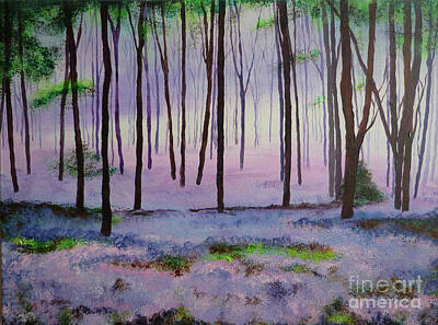  Painting - Bluebell woods-2 by Sara Semple