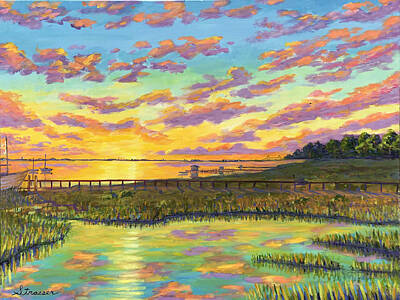  Painting - Charleston Sunrise by Frank Strasser