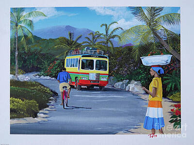  Painting - Country Bus by Gary 'TAS' Thomas