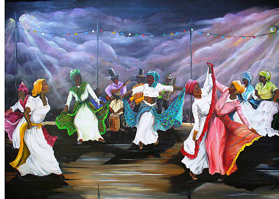 Caribbean Original Folklore Dance Trinidad And Paintings