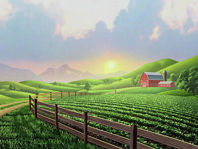 Agriculture Digital Art Prints