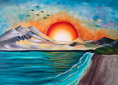  Painting - Halkidiki Sunset by Iuliana O