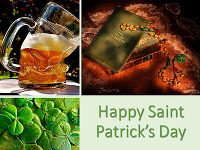  Mixed Media - Happy St. Patrick's Day by Nancy Ayanna Wyatt and donors
