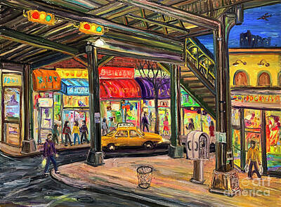  Painting - Jackson Heights Corner by Arthur Robins