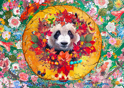  Digital Art - Mother Nature Panda by MGL Meiklejohn Graphics Licensing