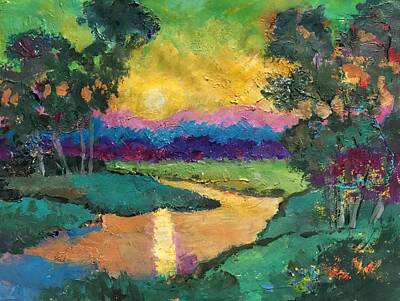  Painting - Napa River Sunset by Jessel Miller