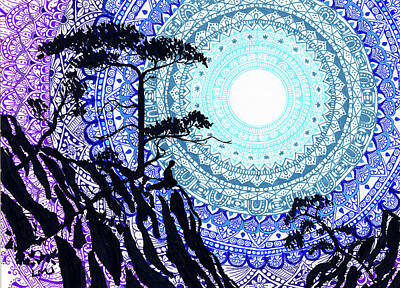  Drawing - Night Sky Meditation by Laura Iverson
