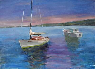  Painting - Oak Bay Harbor 2022 by Ron Wilson