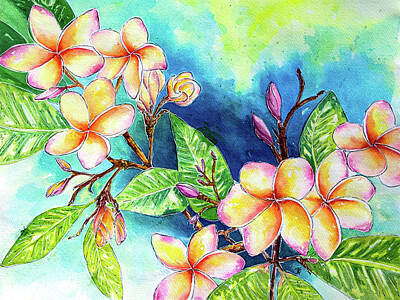  Painting - Plumeria Beauty by Beth Taylor